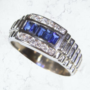Don's Deals at The Showroom - 14kw Men's Sapphire & Diamond Ring